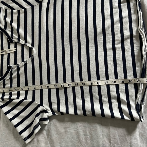 Anthropologie Black and White Striped Short Sleeve Tee - Picture 11 of 14